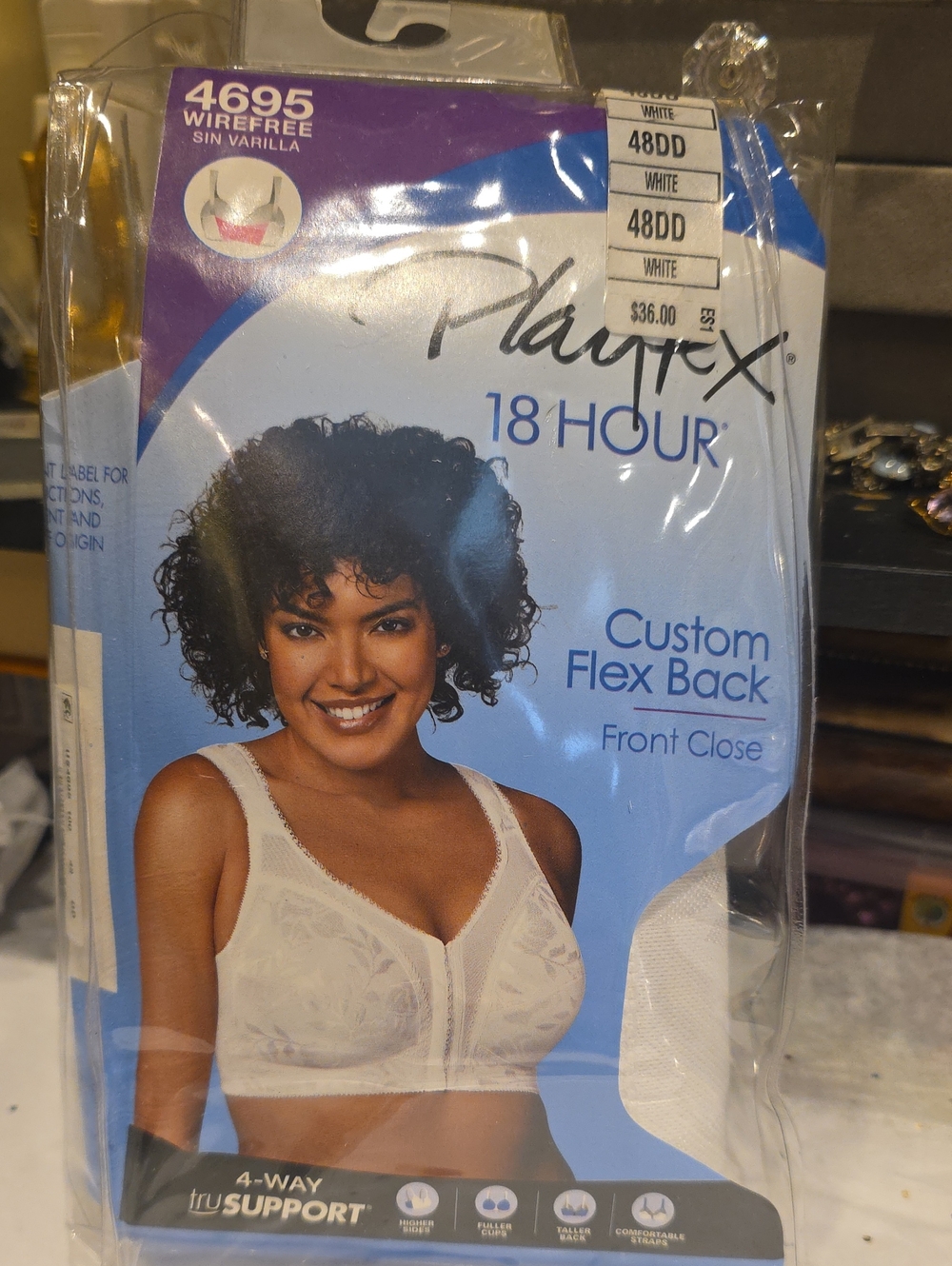 Playtex 18 Hour Front-Close Wirefree Bra in White